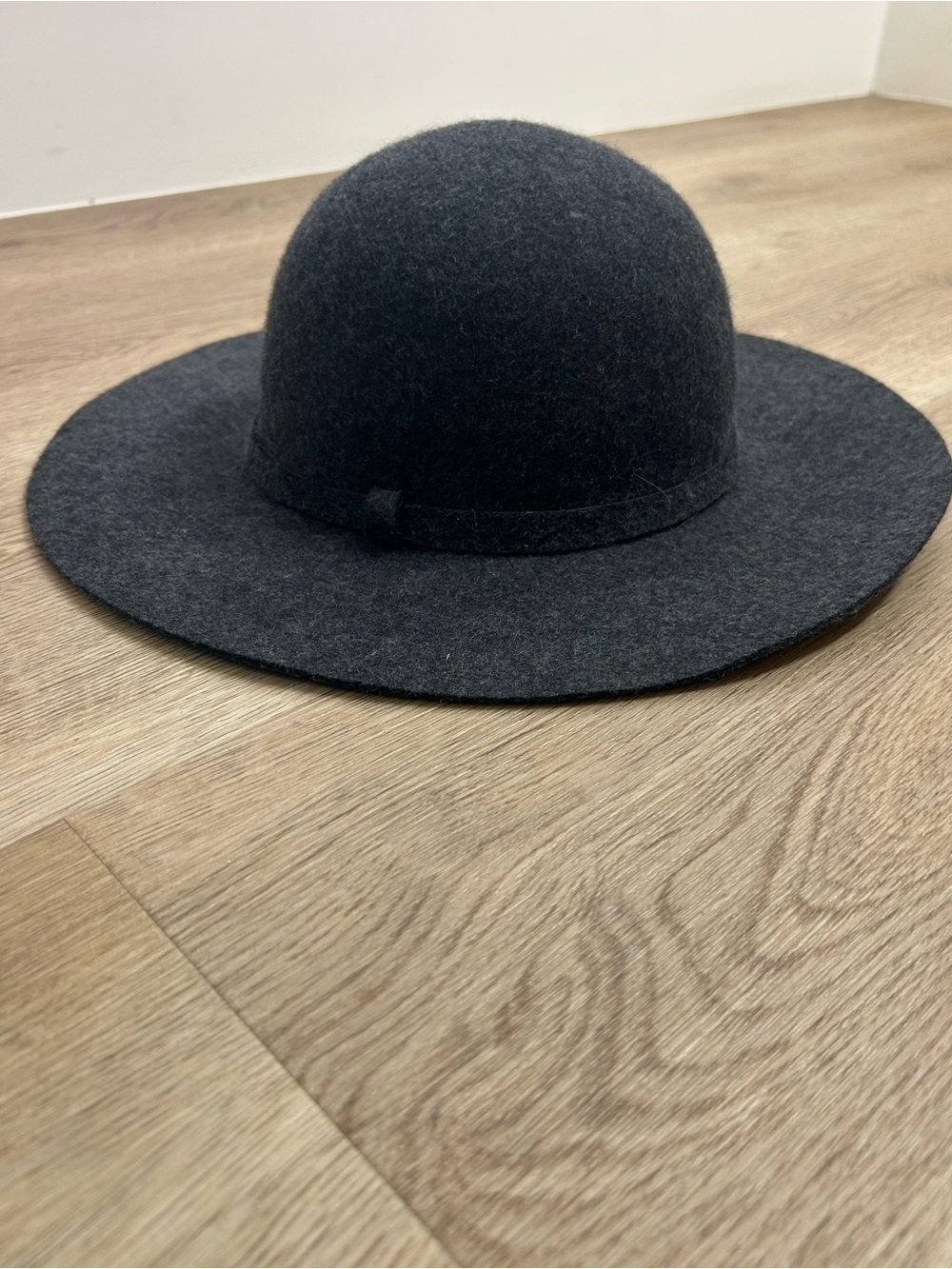 Phase 3 100% Wool Charcoal Gray Floppy Brim Hat